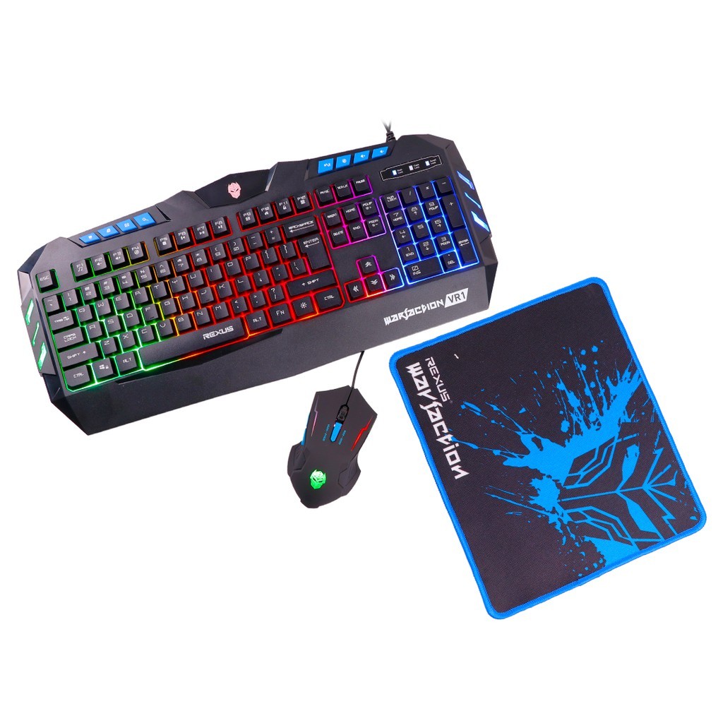 Keyboard Mouse Gaming Rexus VR1 Free Mouspad