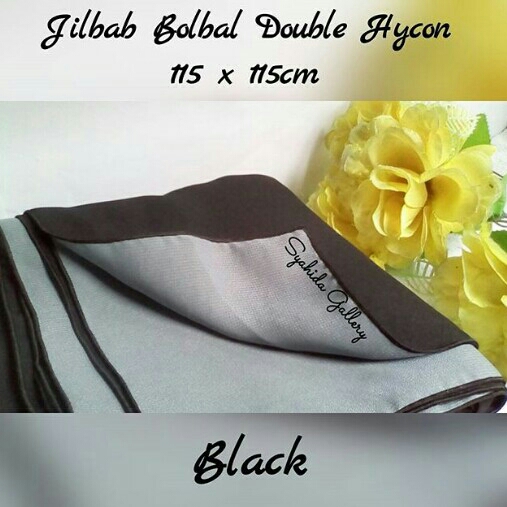 Khimar Square Twotone Black