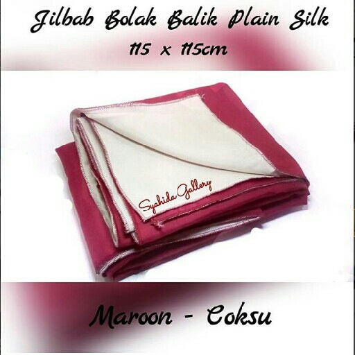 Khimar Twotone Plain Silk 