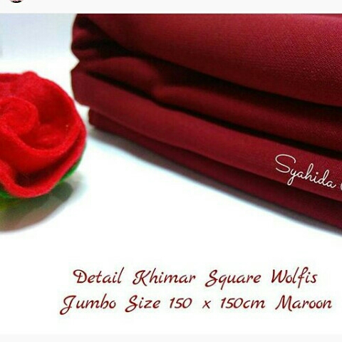 Khimar Wolfis Jumbo Maroon