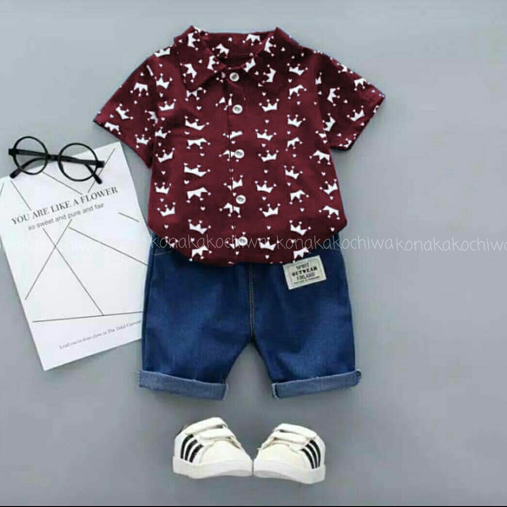 Kid Crown Warna Putih Hitam Maroon Kisaran Usia 2-4 Tahun 3