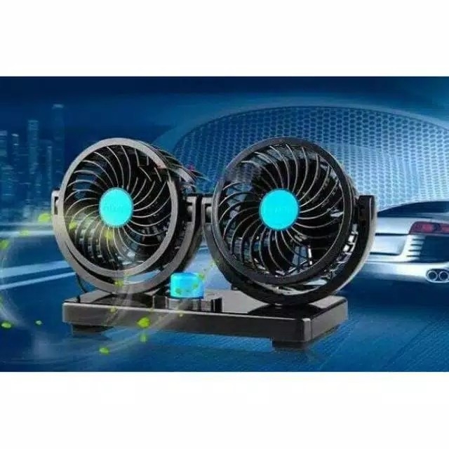 Kipas Angin Mobil DC Lighter 12V24V Colok Rokok Fan Double Blower