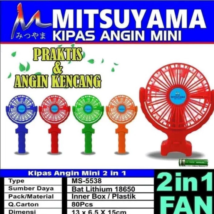 Kipas angin mini gagang 2 in 1 Mitsuyama