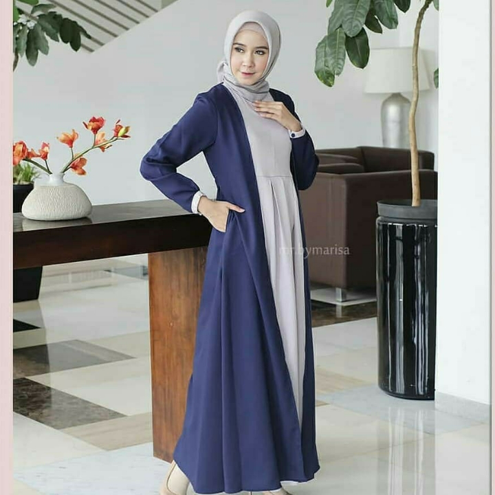 Kirana Maxi Baju Gamis Muslim Moscrepe