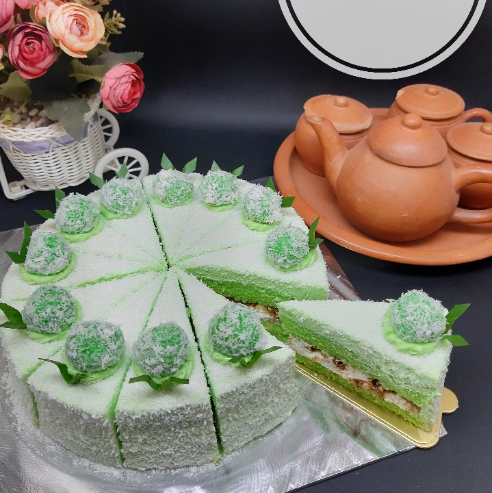 Klepon Cake Slice