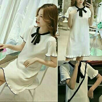 Knit Dress Import Gil Putih