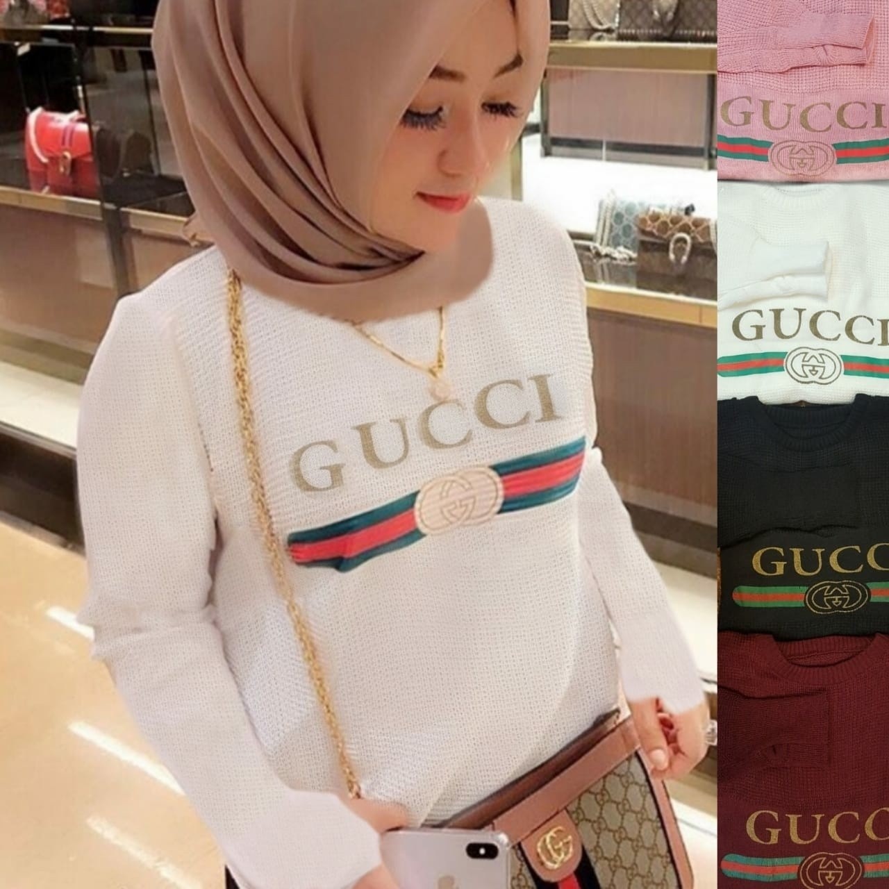 Knit Gucci Roundhand Rajut