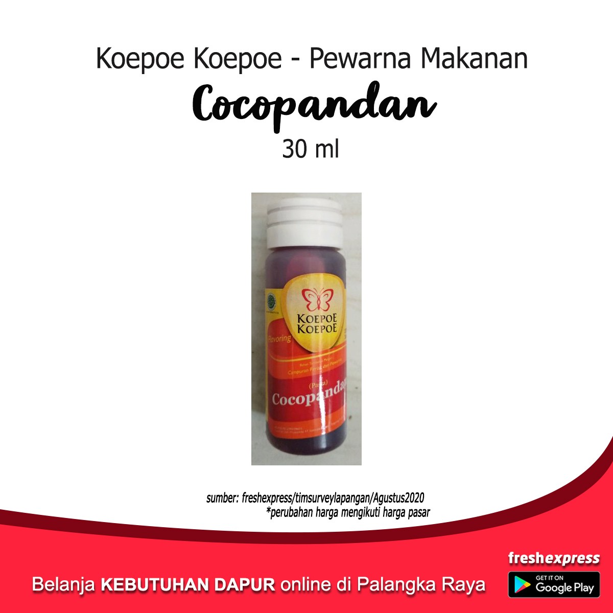 Koepoe Pewarna Cocopandan 30 Ml