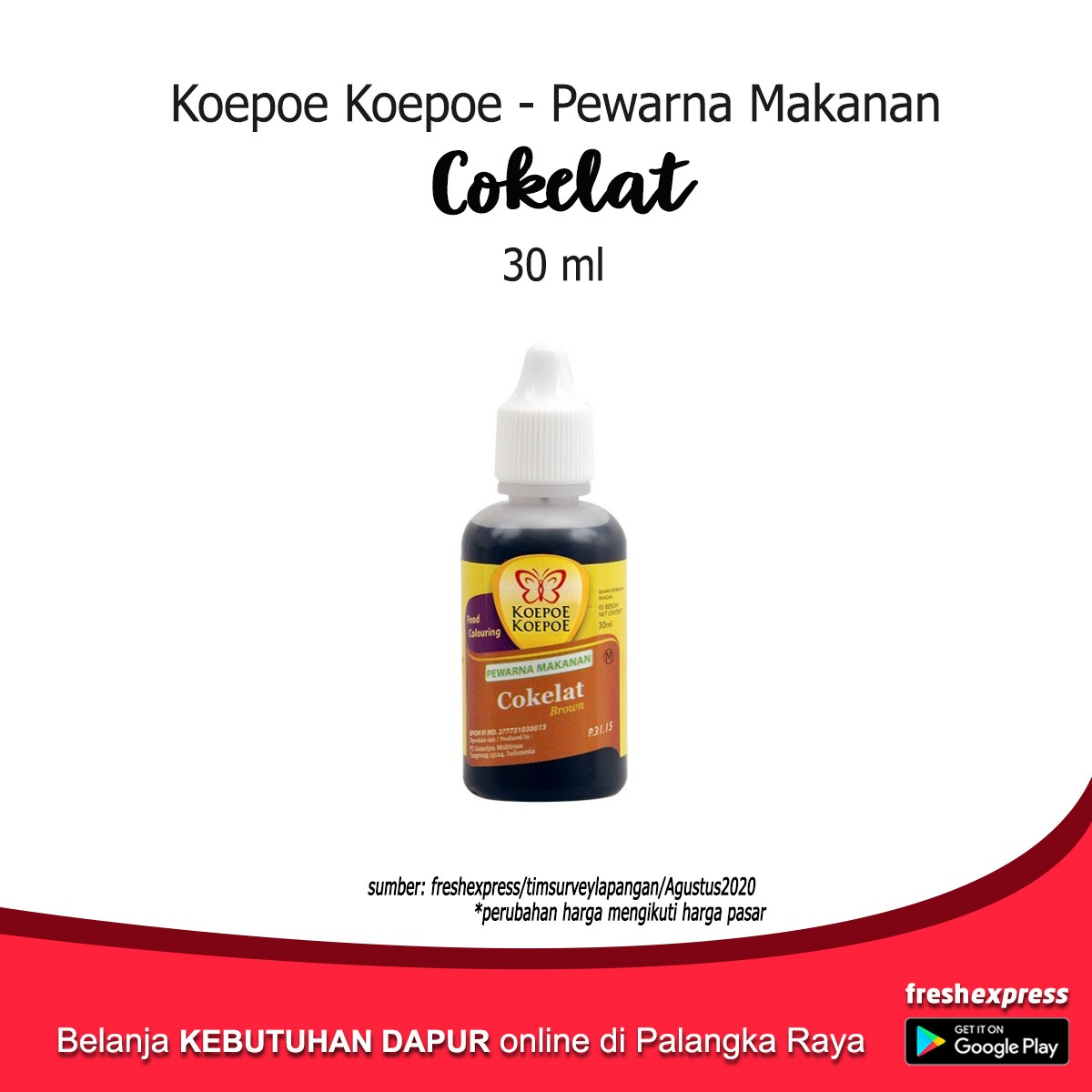 Koepoe Pewarna Cokelat 30 Ml