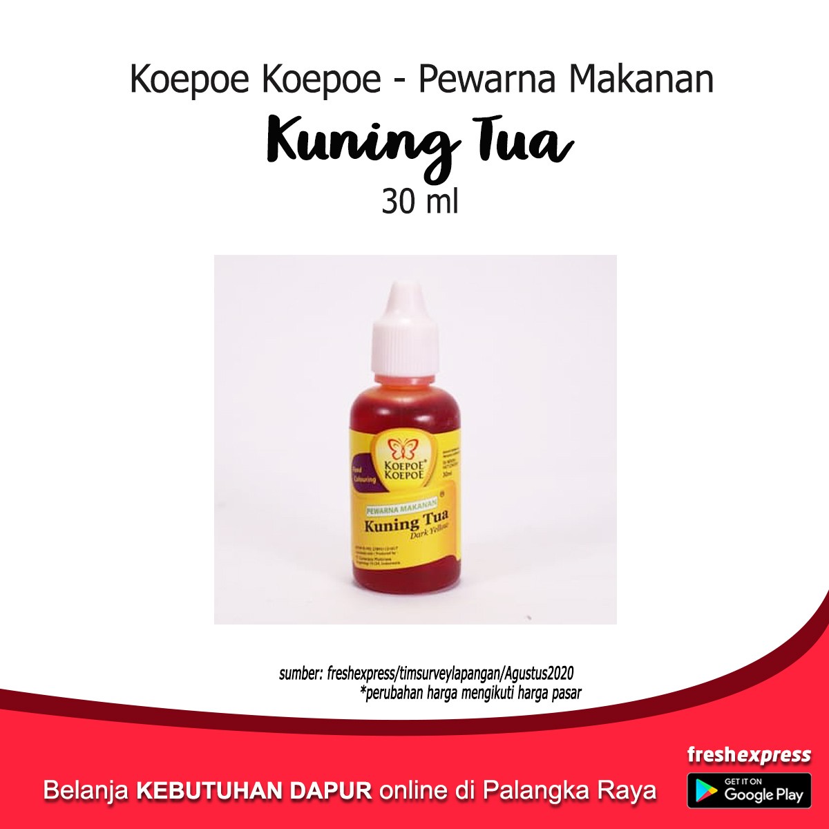 Koepoe Pewarna Kuning Tua 30 Ml