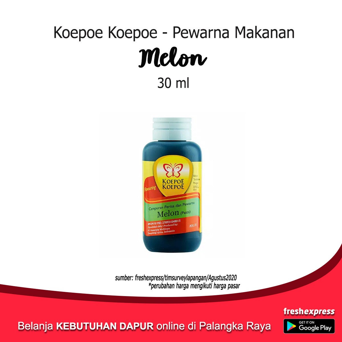 Koepoe Pewarna Melon 30 Ml