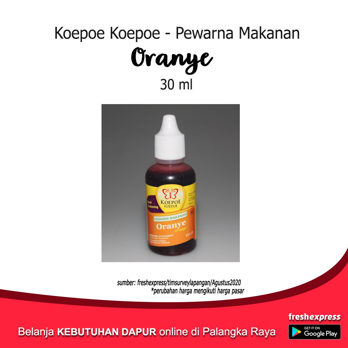 Koepoe Pewarna Oranye 30 Ml