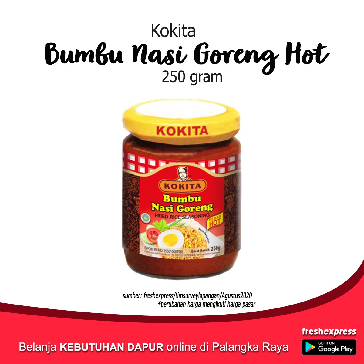 Kokita Bumbu Nasi Goreng Hot 250 Gram