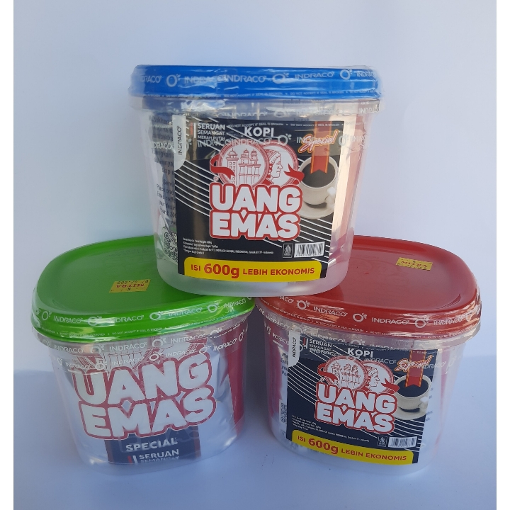 Kopi Hitam Bubuk Uang Emas Toples