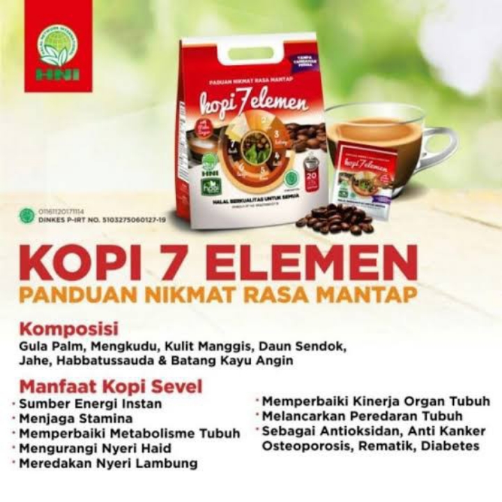 Kopi Sehat Sevel HNI Isi 10 Sachet