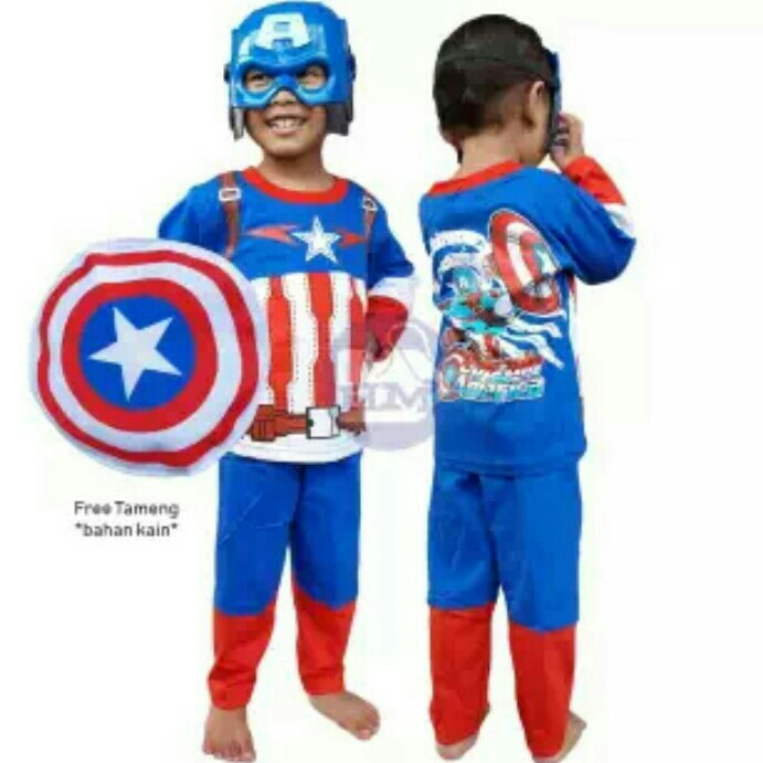Kostum Anak Kapten Amerika 2-4thn