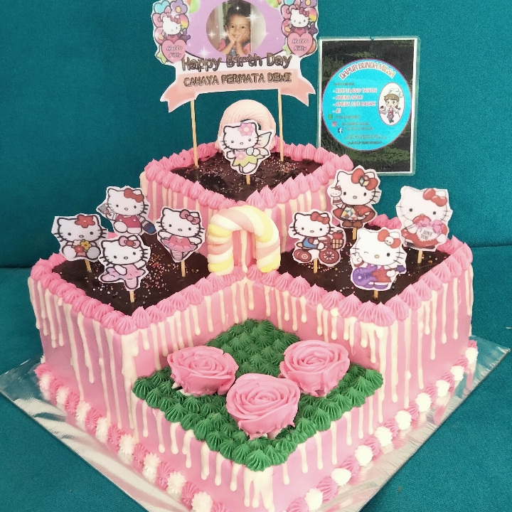 Kue Ultah Karakter Hello Kitty 24x24 Cm