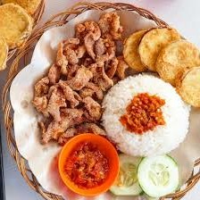 Kulit Ayam Geprek Spesial Free Es Teh