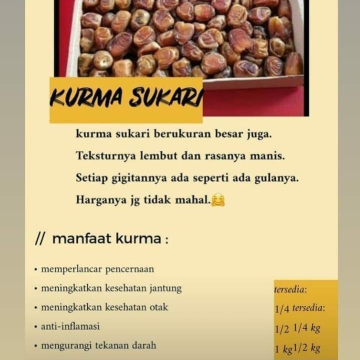 Kurma Sukari 1 Kg 