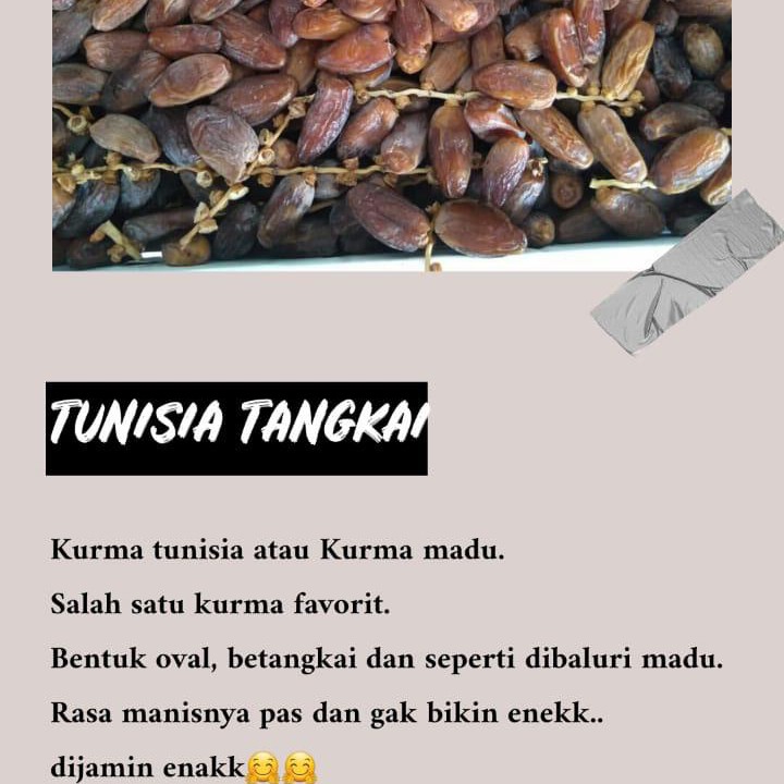 Kurma Tunisia Tangkai 100 Gr