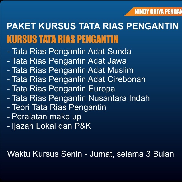 Kursus Tata Rias Pengantin