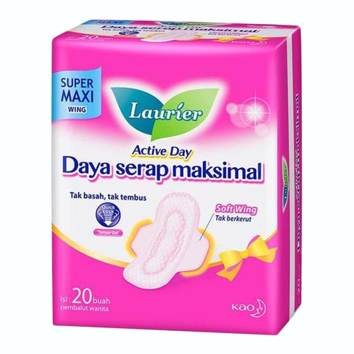 LAURIER ACTIVE DAYS SUPER MAXI WINGS 20 BUAH