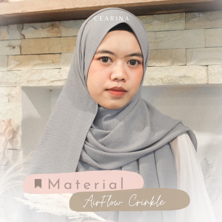 LEYLA SHAWL Pashmina Ukuran 200x75cm Bahan Airflow Crinkle 2