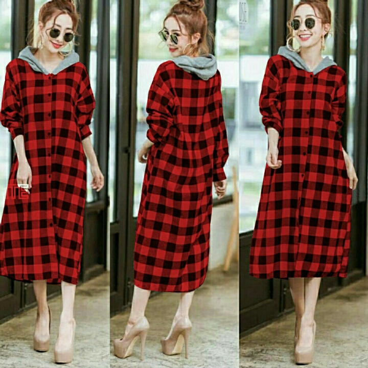 LONGDRESS HODIE RISA MERAH