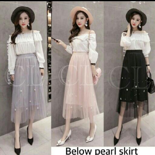 LOW PEARL SKIRT