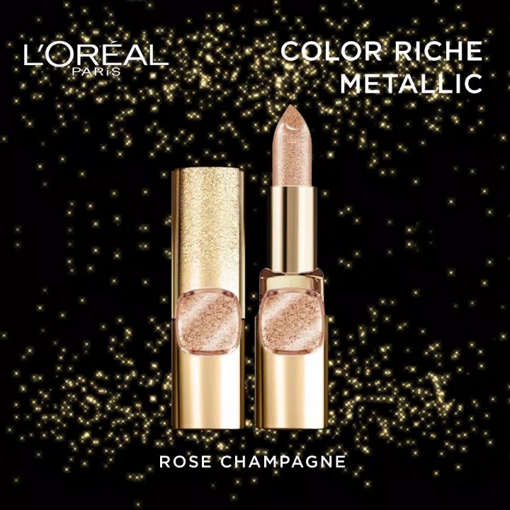 LOreal Paris Color Riche Metallic Addiction Lipstick - 631 Rose Champ
