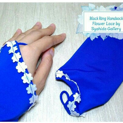 Lace Ring Handsock Blue