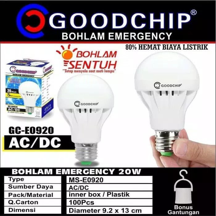 Lampu emergency 20 wat