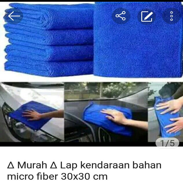 Lap Microfiber Kwalitas Low 30x30cm