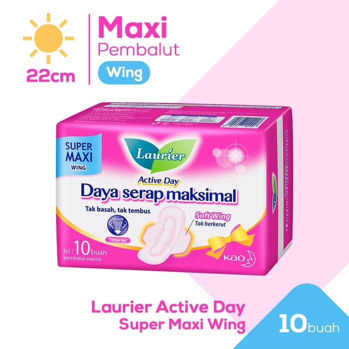 Laurier Active Day Super Maxi Wing 10s