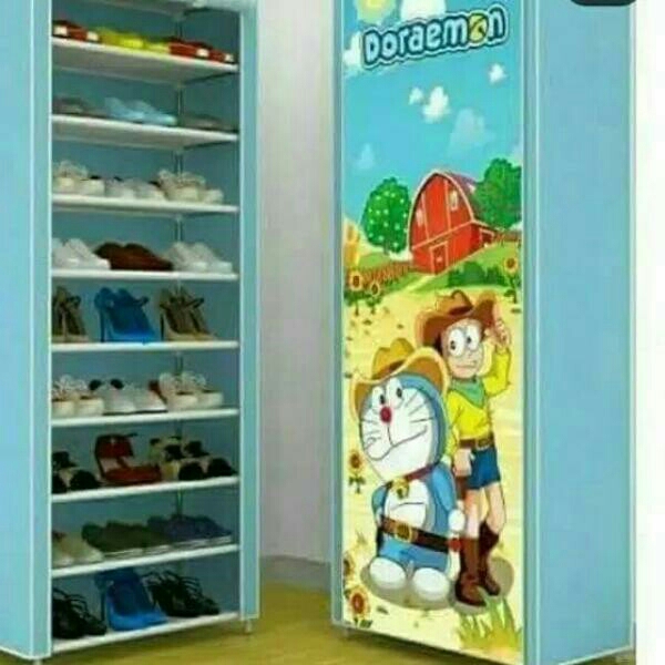 Lemari Portable Sepatu Doraemon