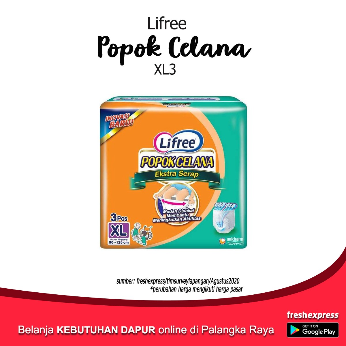 Lifree Popok Celana Dewasa XL3