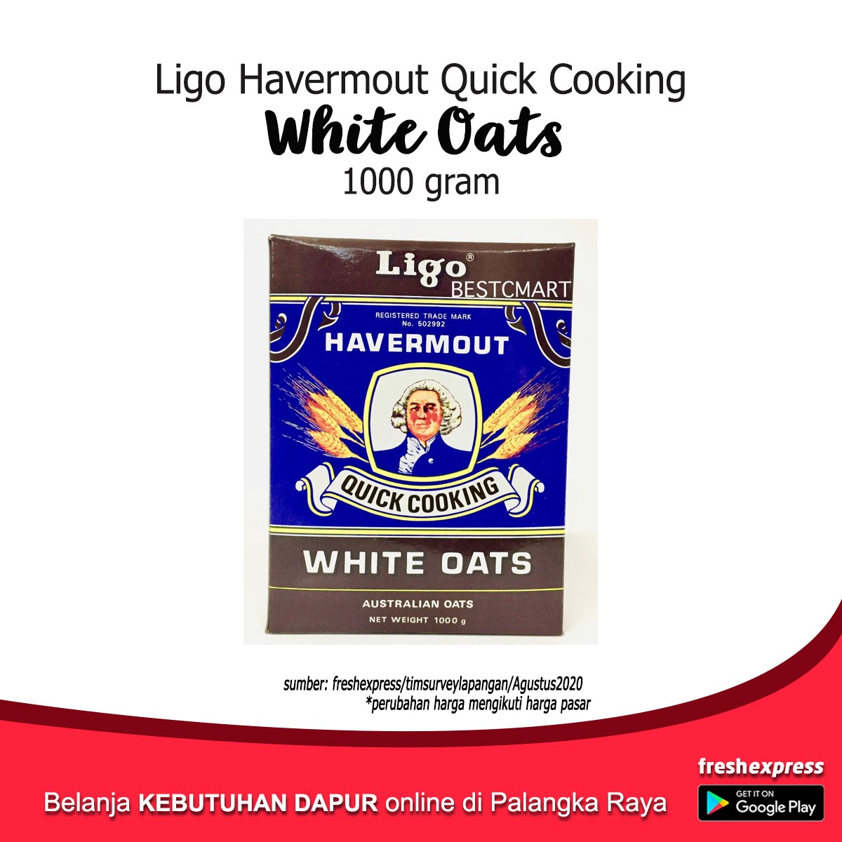 Ligo Havermout White Oats 1 Kg