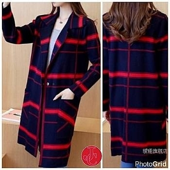 Longcoat gradasi navy 