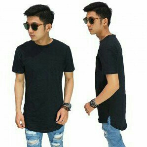 Longline T-Shirt Basic Black