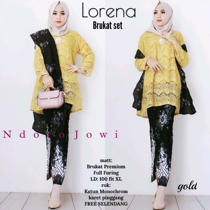 Lorena Brukat Set