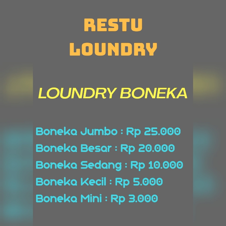 Loundry Satuan Boneka