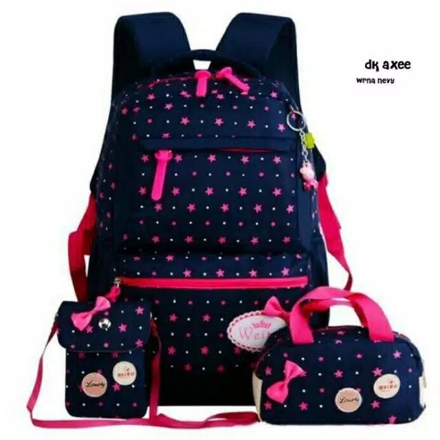 Lovely weibo Backpack 3 in 1Tas Fashion  4