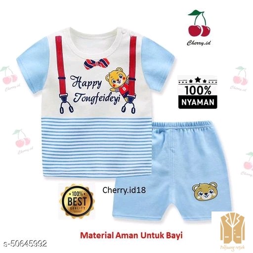 Lucu Imut Set Atasan  Bawahan AnakBottom Bahan Cotton 2