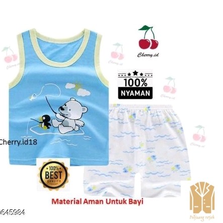 Lucu Imut Set Atasan  Bawahan AnakBottom Bahan Cotton 4