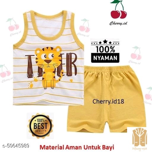 Lucu Imut Set Atasan  Bawahan AnakBottom Bahan Cotton 5