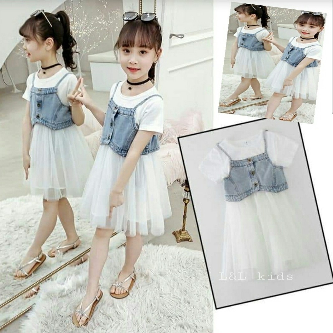 Lulu Kid Setelan Denim Anak Kisaran Usia 3-5 Tahun