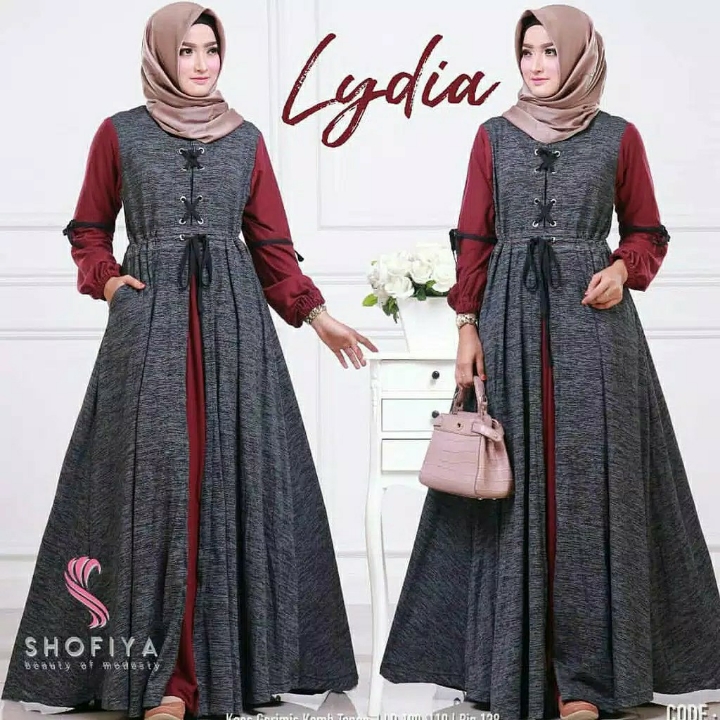 Lydia Dress  Gamis Serat  Dress Hijab