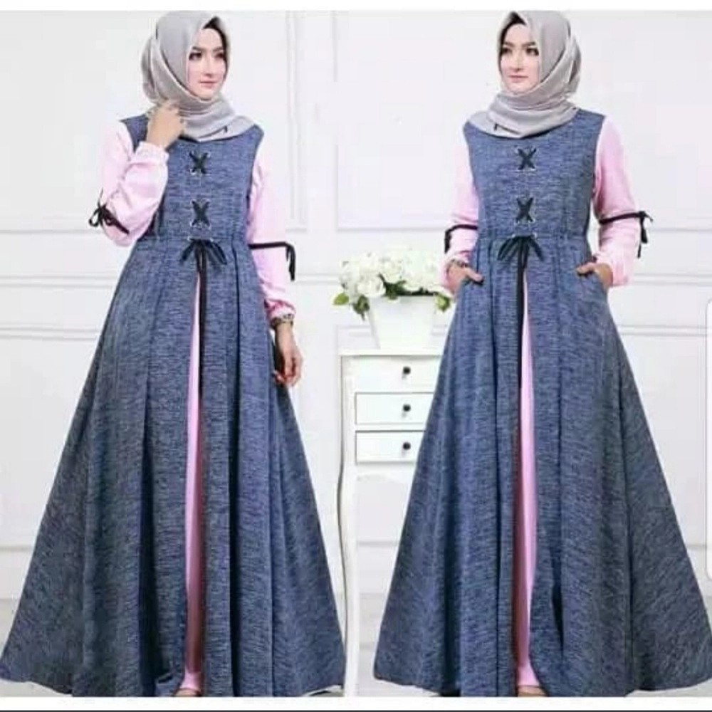 Lydia Maxi Baju Gamis Pakaian Wanita Dress Fashion Muslim