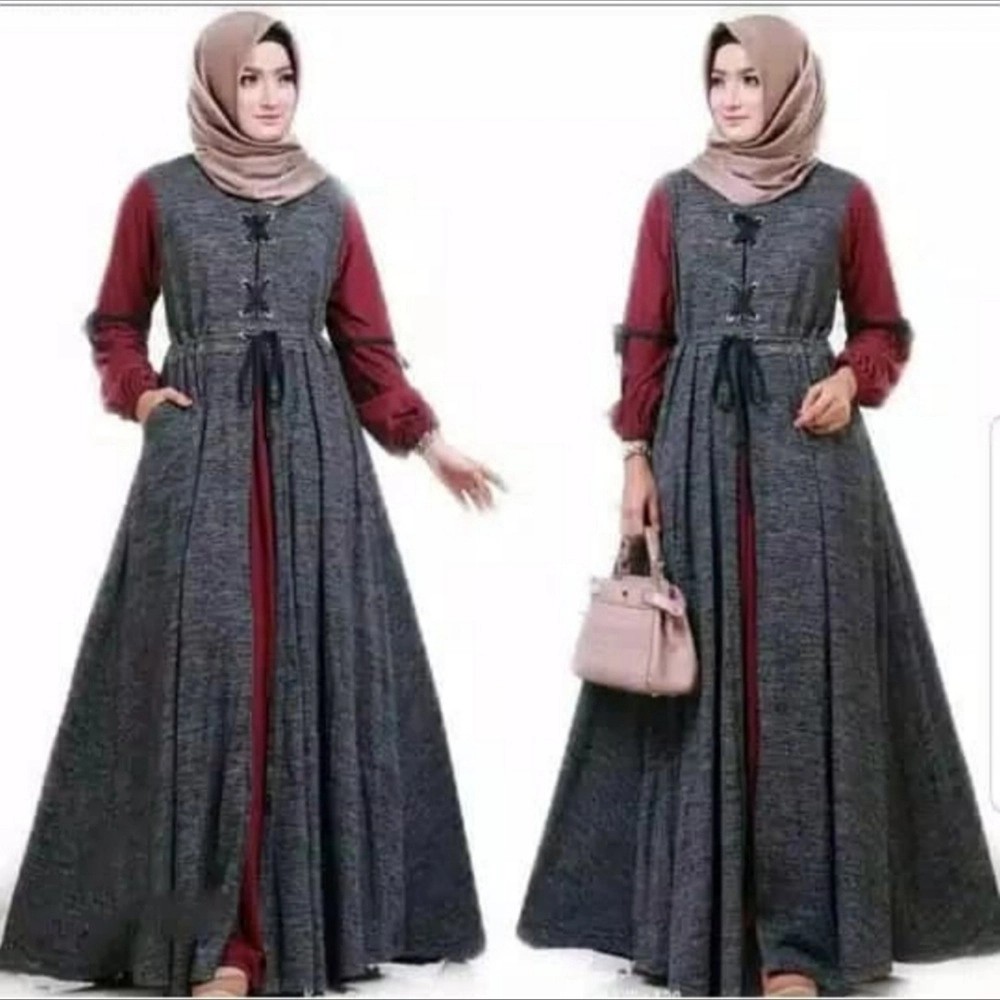 Lydia Maxi Baju Gamis Pakaian Wanita Dress Fashion Muslim 2