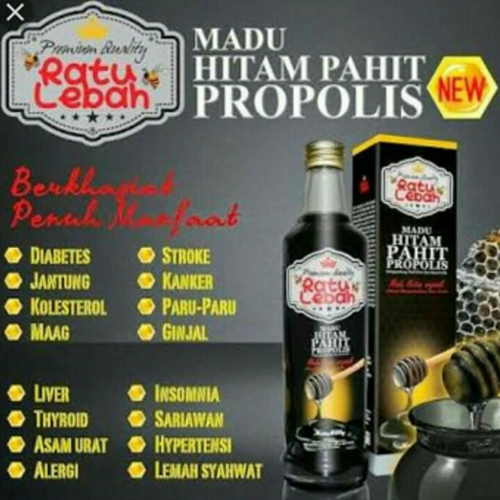 MADU HITAM PAHIT PROPOLIS - Ratu Lebah